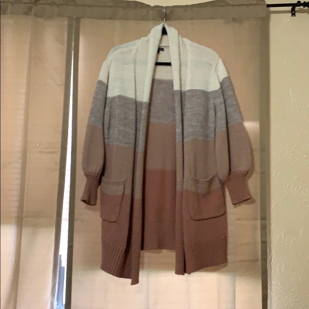 Striped oversized cardigan